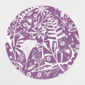 植物学モダンフローラ紫 ラベル (デザイン2)