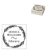 植物学モダンリース個人図書館蔵書票 ラバースタンプ (押印)