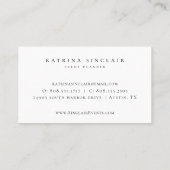 植物学モダン的ユリフローラセージグリーン 名刺 (裏面)