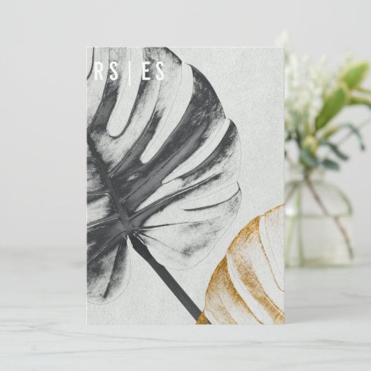 植物学モダン結婚式招待状:コレクションII 招待状 (スタンド正面)