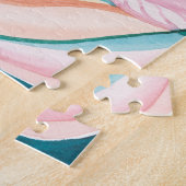 植物学抽象芸術水カラーアートジグソーパズル ジグソーパズル (側面)