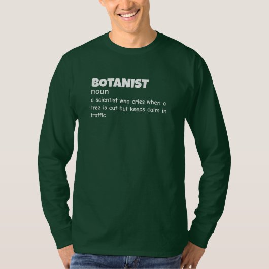 植物学教師の面白い定義 Tシャツ (正面)