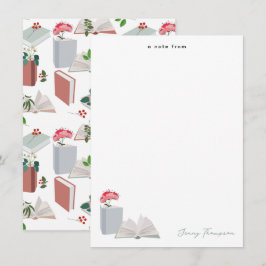 植物学本 & 図書館 読みカスタム名 ノートカード