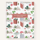 植物学本 & 図書館 読書パターン ノートブック (正面)