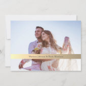 植物学的なダスティーブルーの結婚式のSave The Date セーブザデート (裏面)