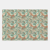植物学的なテーマの ラッピングペーパーシート (正面3)