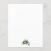 植物学的なユーカリゴールド幾何学ウェディング チラシ (裏面)