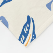 植物学的バロックアイリスの花模様。シーム フリースブランケット (角)