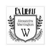 植物学紋章・エクスリブリス・ブックネームイニシャル セルフインキングスタンプ (デザイン)