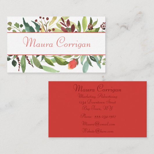 植物学縁ど 名刺 (正面/裏面)