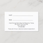 植物学者の事業とアポイントメント 名刺 (裏面)