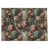 植物学者の呪い – ゴシックビクトリアンフローラ ラージペーパーバッグ (正面)