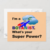 植物学者スーパーヒーローのカスタムデザイン ポストカード (正面/裏面)
