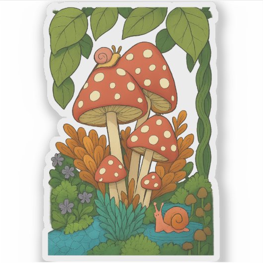 植物学自然 シール (正面)