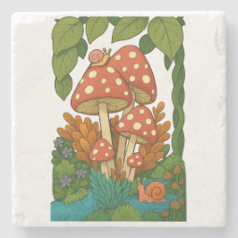 植物学自然 ストーンコースター