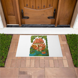 植物学自然 ドアマット