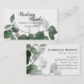 植物学葉のユーカモダンリプタス 名刺 (正面/裏面)