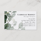 植物学葉のユーカモダンリプタス 名刺 (裏面)