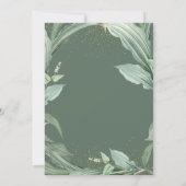 植物学葉金ゴールドスクリプト卒業パーティー 招待状 (裏面)