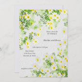 植物学葉、デイジー 招待状 (正面/裏面)