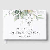 植物学葉、ユーカリ結婚プス ゲストブック (正面)