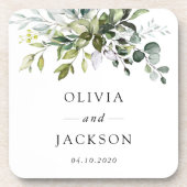 植物学葉、ユーカリ結婚プス コースター (正面)