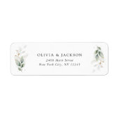 植物学葉、ユーカリ結婚プス ラベル (正面)