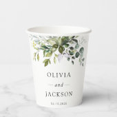 植物学葉、ユーカリ結婚プス 紙コップ (裏面)