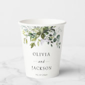 植物学葉、ユーカリ結婚プス 紙コップ (正面)