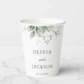 植物学葉、ユーカリ結婚プス 紙コップ (裏面)