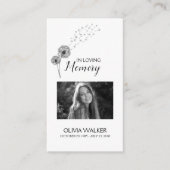 植物学記念詩葬儀祈りの言葉カード エンクロージャーカード (正面)