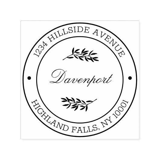 植物学離れ書道差出人住所 セルフインキングスタンプ (デザイン)