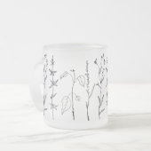 植物学霜の降りた フロストグラスマグカップ (正面左)