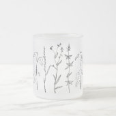 植物学霜の降りた フロストグラスマグカップ (中央)