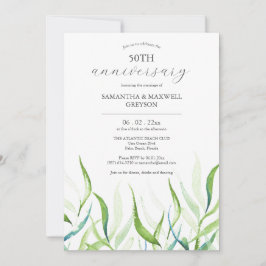 植物学50周年結婚招待状