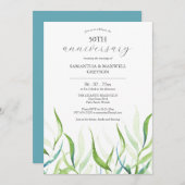 植物学50周年結婚招待状 (正面/裏面)