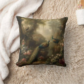 植物学：イギリスの庭で3本の孔雀 クッション (ブランケット)