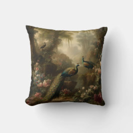 植物学：イギリスの庭で3本の孔雀 クッション