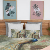 植物学:イギリスの庭で3本の孔雀 クッション