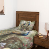 植物学:イギリスの庭で3本の孔雀 クッション