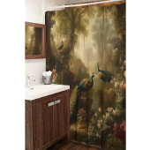 植物学：イギリスの庭で3本の孔雀 シャワーカーテン