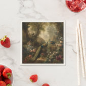 植物学：イギリスの庭で3本の孔雀 スタンダードカクテルナプキン (インサイチュ)