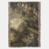 植物学：イギリスの庭で3本の孔雀 スローブランケット (正面縦)