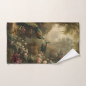 植物学：イギリスの庭で3本の孔雀 バスタオルセット (ハンドタオル)