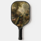 植物学：イギリスの庭で3本の孔雀 ピックルボールラケット (裏面)