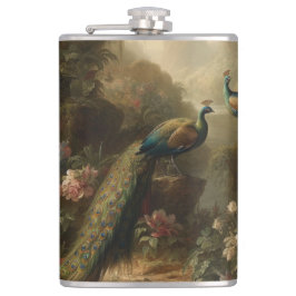 植物学：イギリスの庭で3本の孔雀 フラスク