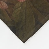 植物学：イギリスの庭で3本の孔雀 フリースブランケット (角)