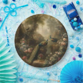 植物学：イギリスの庭で3本の孔雀 ペーパープレート (パーティー)