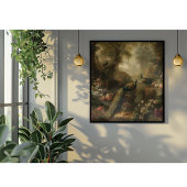 植物学：イギリスの庭で3本の孔雀 ポスター