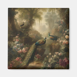 植物学：イギリスの庭で3本の孔雀 マグネット